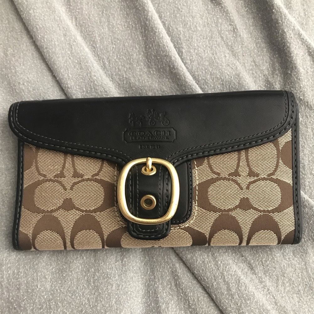 Authentic Coach checkbook wallet